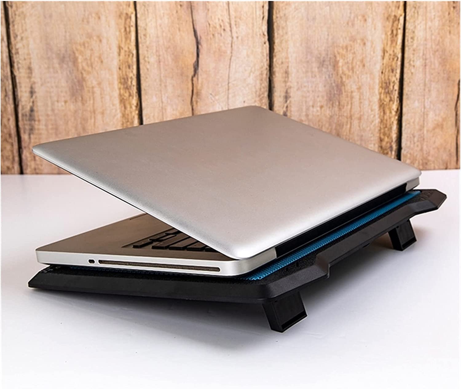 Chłodnica do Laptopa Podkładka Chłodząca Do Laptopa 2 Porty USB I Dwie Podstawki Pod Wentylator Chłodzący Stojak Na Notebooka 12-17 Cali Stojak na laptopa,Wentylowany