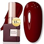 Double Rhythm 15ML Gel Nail Polish Pure Sheer Same Color Same Bottle Soak Off Gel Polish Art Manicure Salon DIY at Home for Women (Burgundy-A1129)