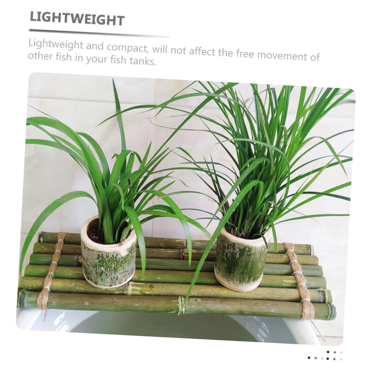 Ciieeo Bamboo Aquarium Ornament Fish Tank Raft Decoration Mat 13.78X5.91X1.10 Inch Natural Diy Aquarium Decor Accessory for Fish Tank Decoration and Water Flow Landscape - Image 3