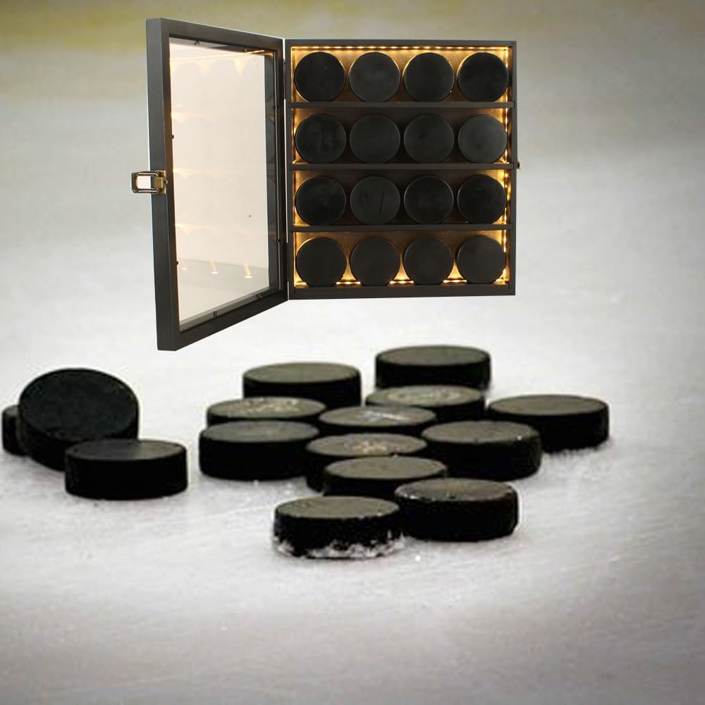 Hockey Puck Holder,Hockey Puck Display Case with UV