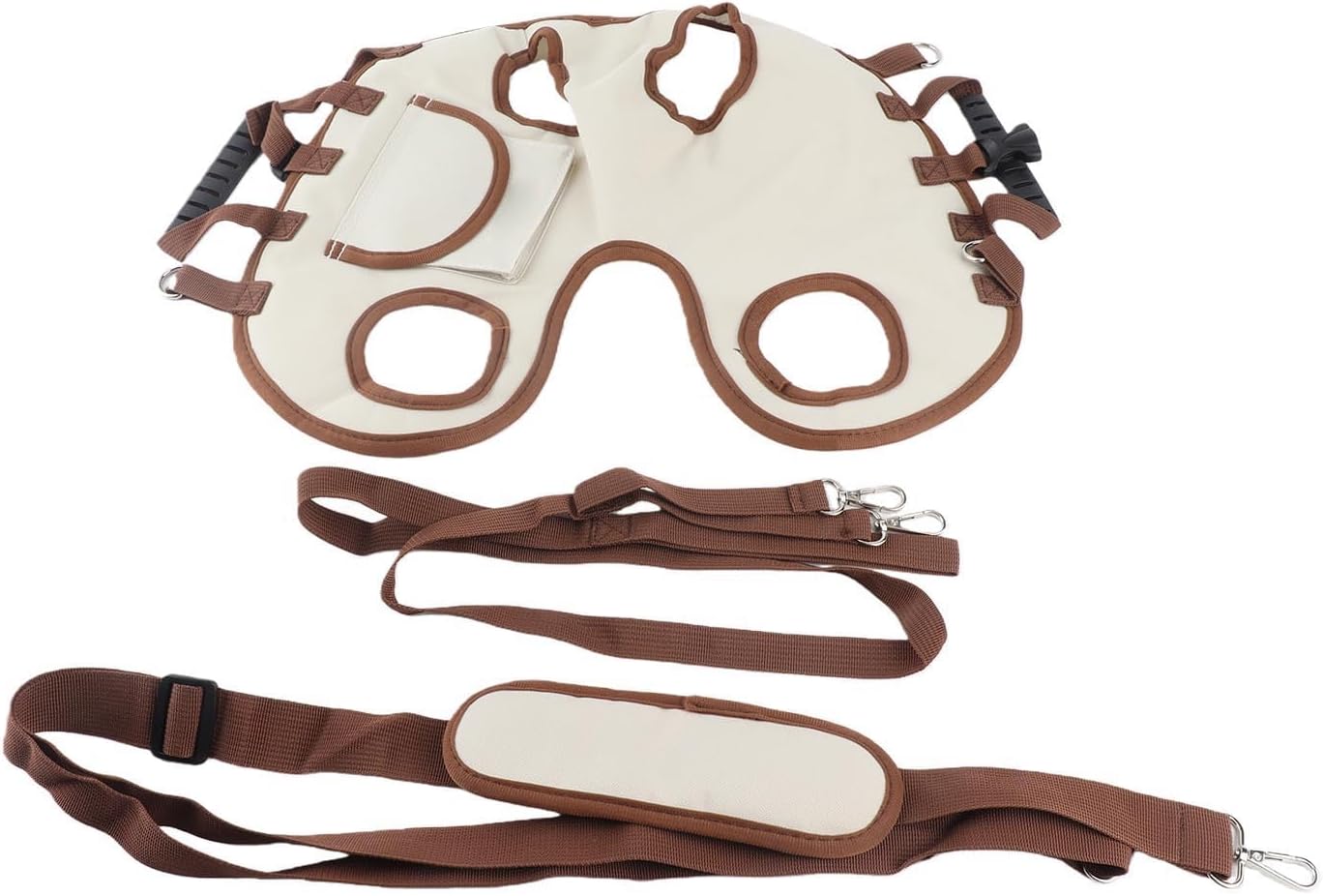 Dog Lift Harness, 3 in 1 Multifunctional Portable Dog Carrier with Small Puppy Treat Bag, Breathable Dog Carry Sling for Outdoor, Traction Backpack Cat Bag for Nail Trimming (M)