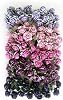 KADADSA 100 pcs Small Artificial Rose Mixed Violoet Five Color Mulberry Paper Flower 15-18 mm Scrap Booking Doll House Supplies Card