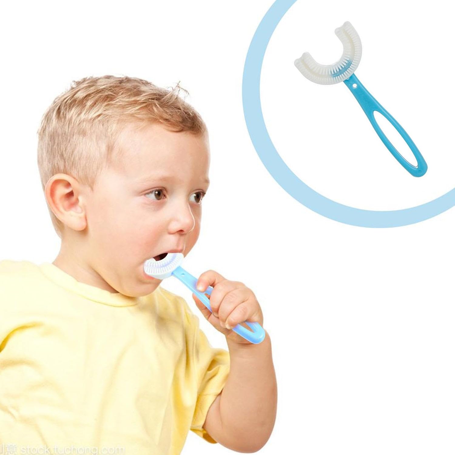 Child U Shaped Large Tooth Brush used in all kinds of household bathroom places for washing teeth of Child, toddlers and children’s easily and comfortably.-picture-10