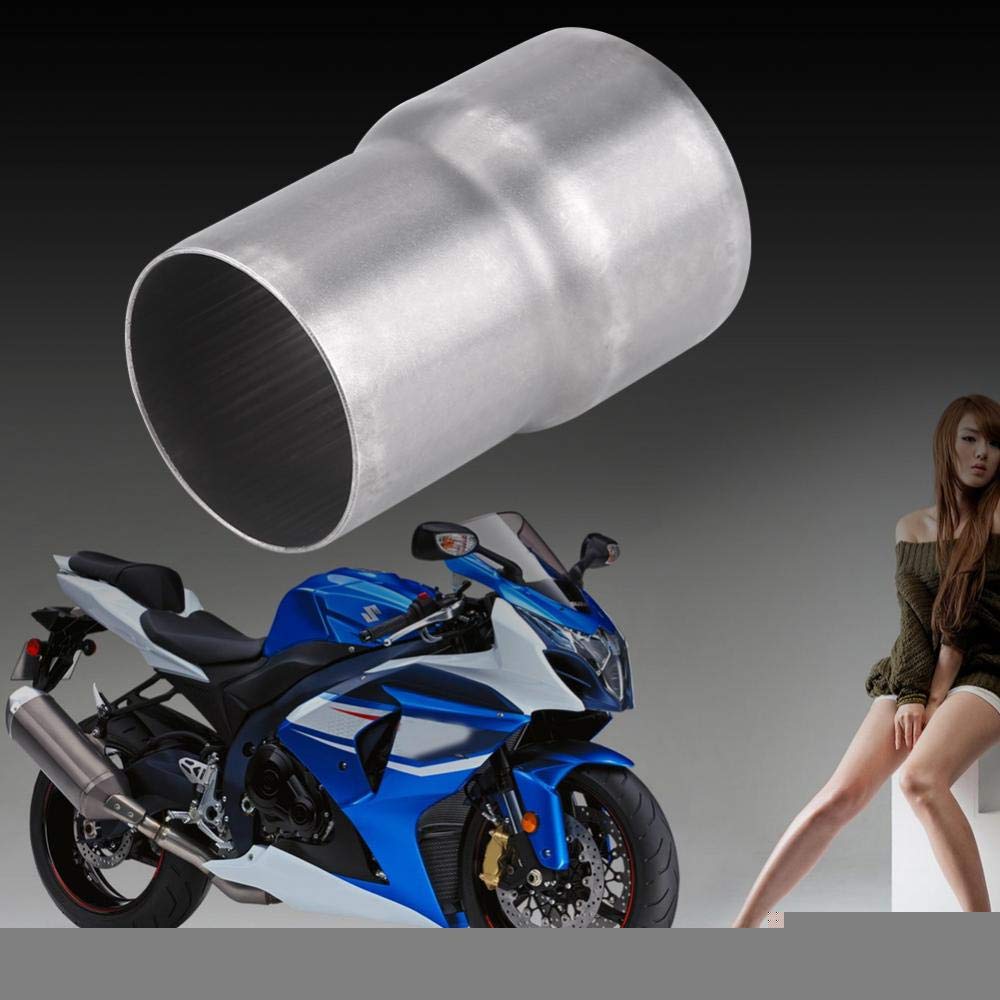 Adattatore di scarico, in acciaio inossidabile 51 mm a 60 mm Connettore silenziatore silenziatore Connettore silenziatore riduttore adattatore tubo di scarico moto