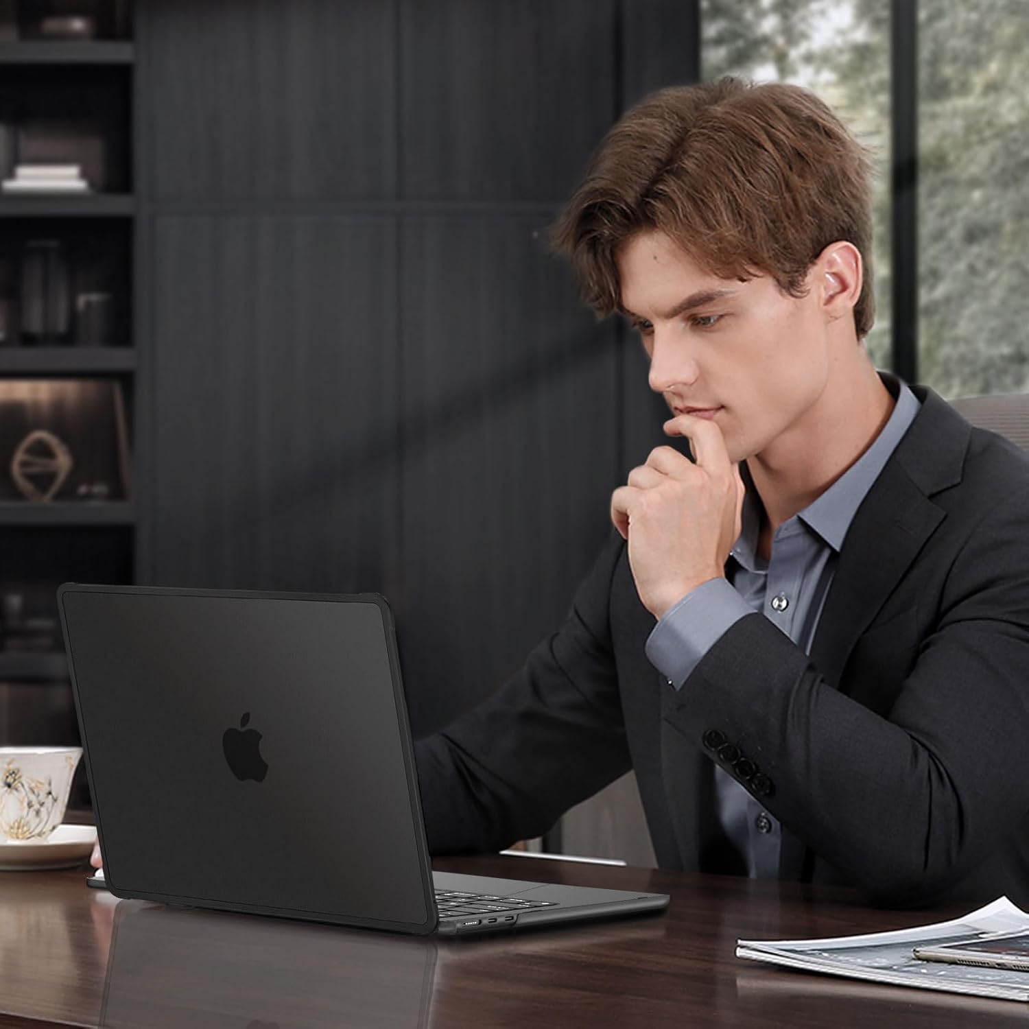 MOSISO Compatible with MacBook Air 13 inch Case 2026 2025 2024-2022 M4 A3240 M3 A3113 M2 A2681, Seamlessly Closes Crack-Resistant&Reduces-Fingerprintss Hard Shell for MacBook Air 13.6, Black - Image 7