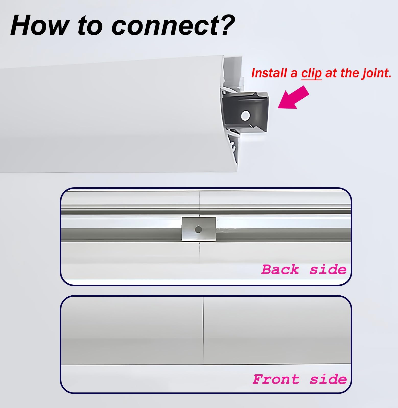 Canali in alluminio per modanatura a corona, per illuminazione a parete/soffitto, per Home Theater, design bianco moderno, perfetti per l'illuminazione ambientale, 20 pezzi