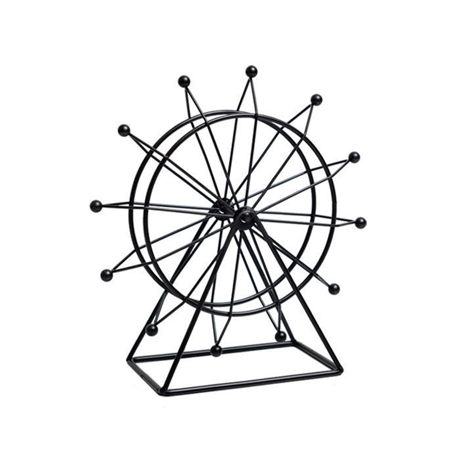 LIFTATAPA Ferris Wheel Bookshelf Decor, Gold Ferris Wheel Alloy Shelf Decor Accents Ornament, Tabletop Art Sculpture Model for Living Room, Fireplace,