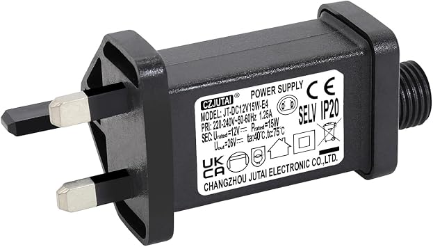 12V 15W String Lights Indoor-Outdoor Power Adapter for CZJUTAI JT-DC12V15W /12W /9W /7.2W /6W /4.5W /3.6W-IP20 Christmas Lighting [U3T5]