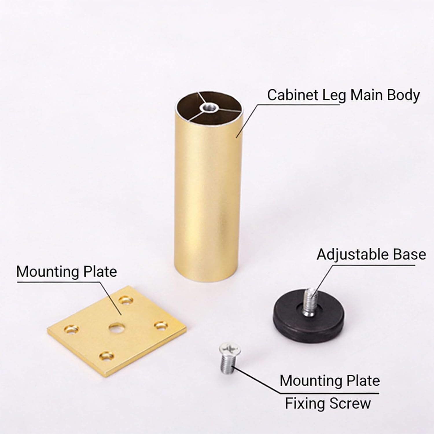 6pcs Adjustable Bed Risers with Antislip Base Load-Bearing Replacement Leg Furniture Leg Extenders for Beds and Tables Adjustable Furnitures Feet