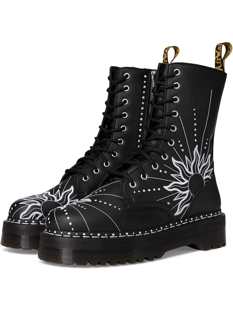 Black Dr. Martens Jadon Hi Solar Flare
