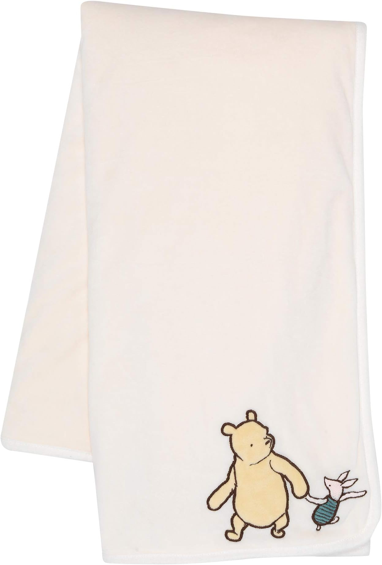 Lambs & Ivy Disney Baby Storytime Pooh Ultra Soft Baby Blanket - White