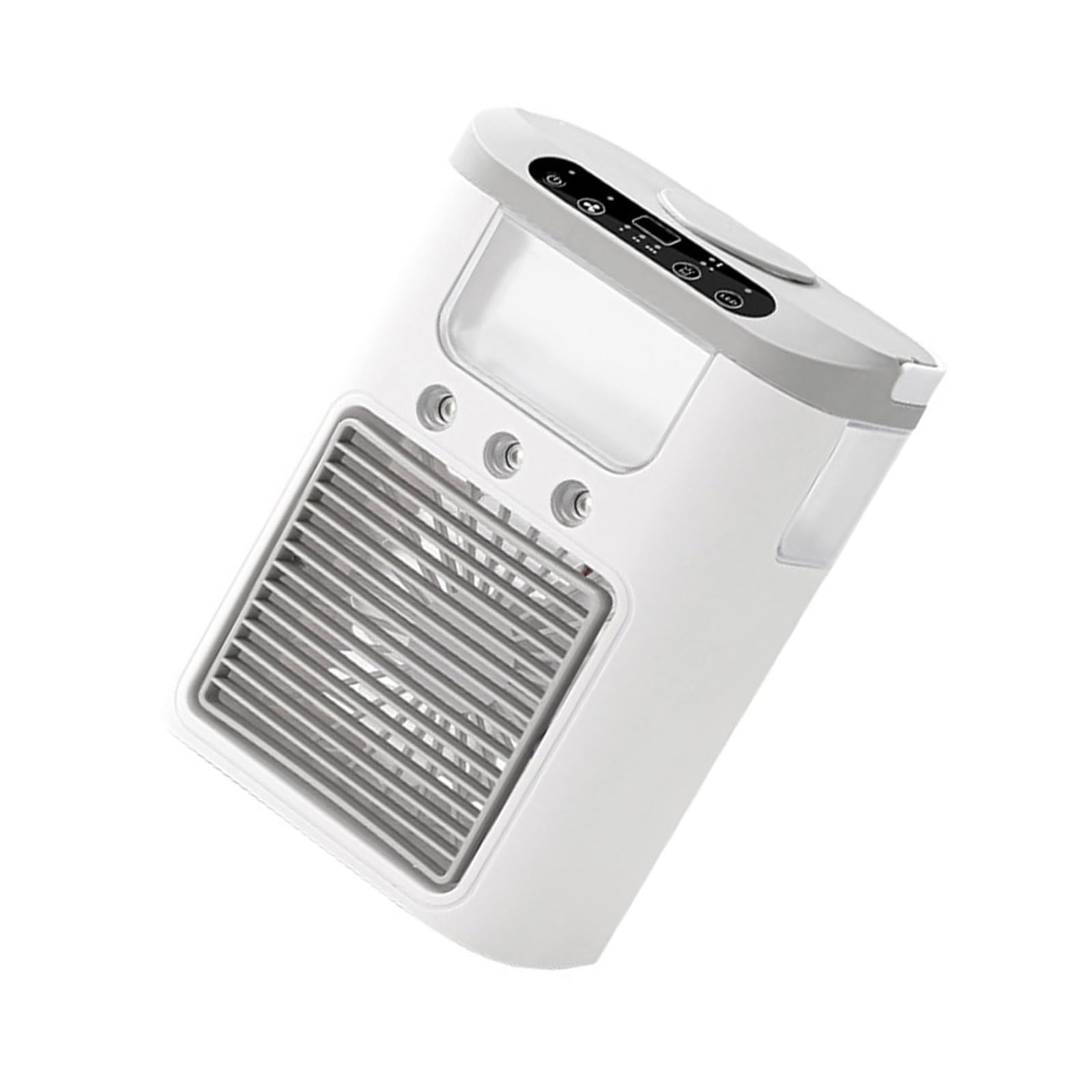 Buxuaaaa Grey Portable Air Conditioning Fan Humidifying Desktop Fan With Night Light Household Sprayer Refrigeration Conditioner Desktop Air Conditioning