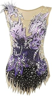 ROBAUN Women's Artistic Gymnastics Leotards Competition Wear Girls' Figure Skating Dresses Ice Skating Costume Handmade Crystal