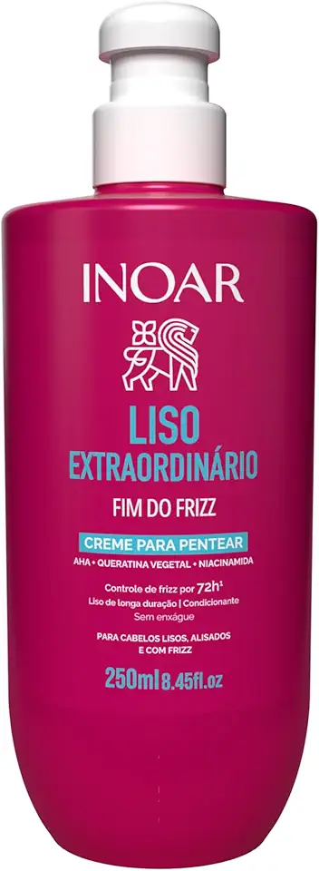 Inoar, Liso Extraordinário Creme para Pentear Antifrizz com Brilho Espelhado 250ml