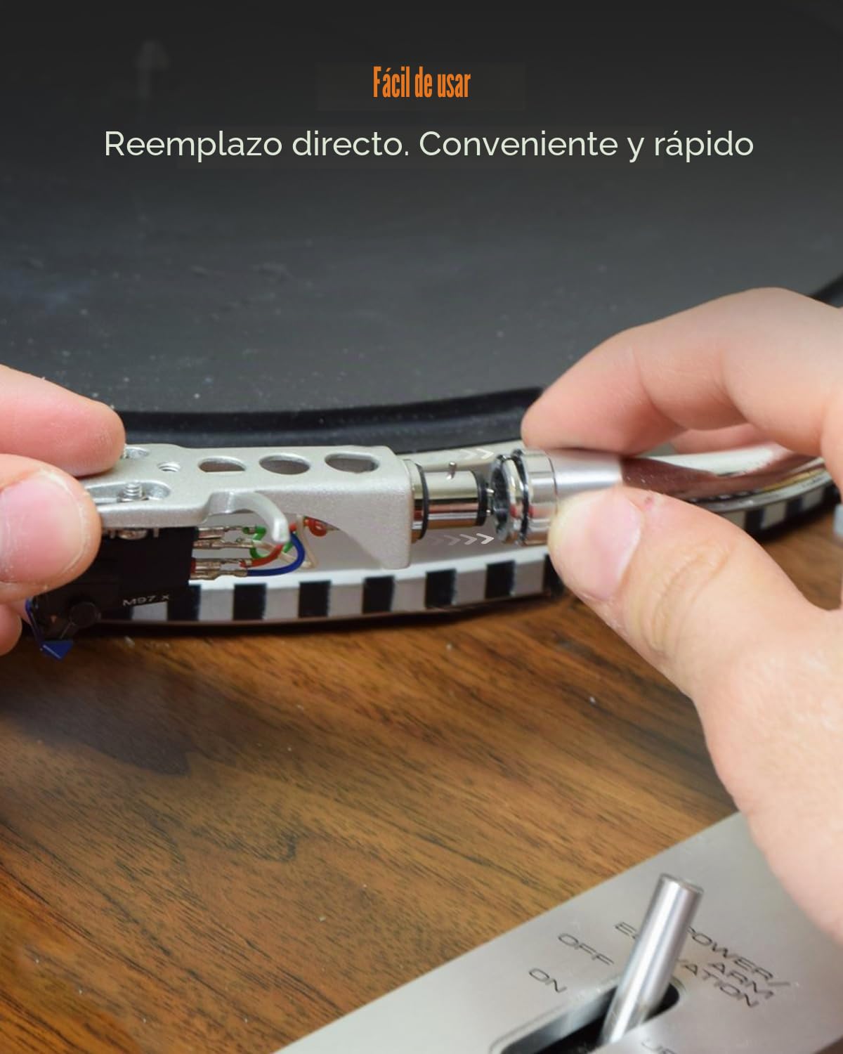 AT-3600L - Cartucho magnético negro para Technics SL D1, SL D1K, SL D2, SL D202, SL D205, SL D2K, SL D3, SL D303, SL D33, SL D3K, SL D5