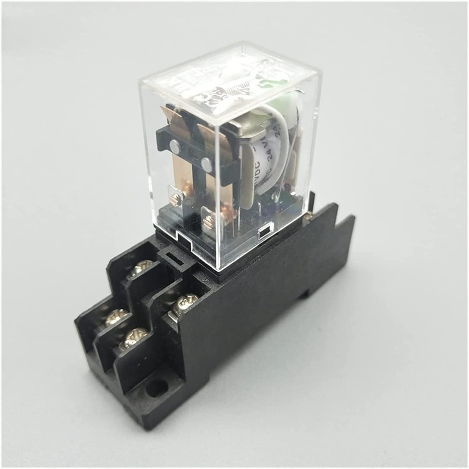 FQJYXWEWL Electronic Accessories Relay 1Pc LY2NJ HH62P HHC68A-2Z Electronic Micro Mini Electromagnetic Relay 10A 8PIN Coil DPDT with Socket Base DC12V 24V AC110 AC220V(DC12V)