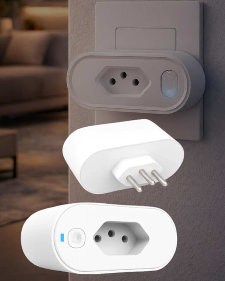 Tomada Inteligente, Conexão Wi-Fi, Smart Plug, Bivolt, 10A, Monitoramento de Consumo, Controle por App, Compatível com Alexa e Google Home, Automação Residencial, Economia de Energia