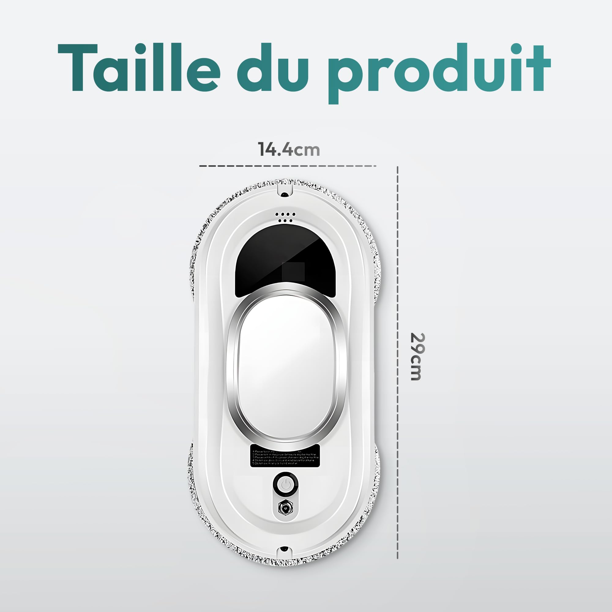 JUPPLIES Robot Laveur de Vitres Électrique 90W avec Aspiration 5600Pa – Nettoyeur Automatique pour Fenêtres, Miroirs et Carrelage – Télécommande et Sécurité Antichute