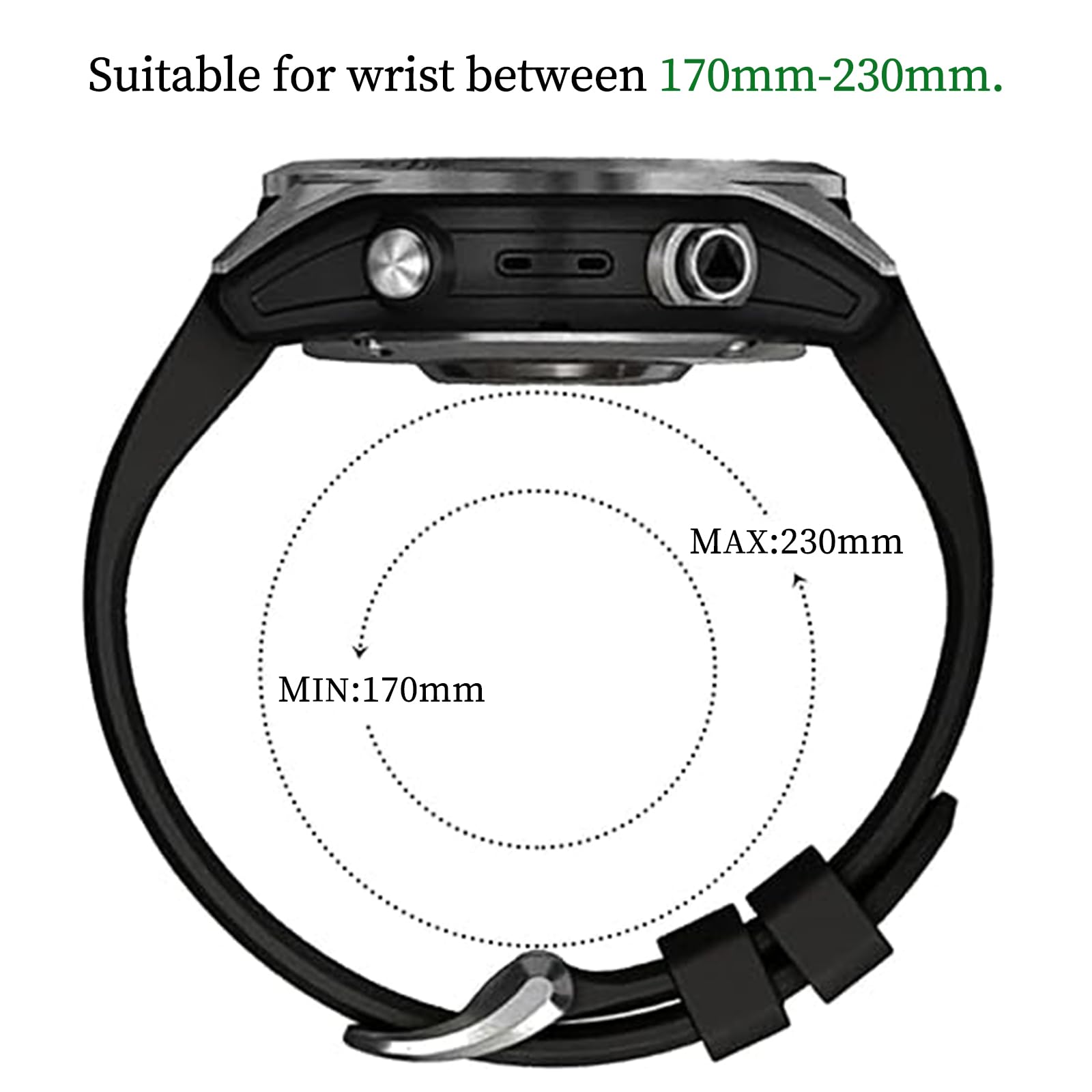 EZMVZKU 22mm Quickfit Cinturino per Garmin Fenix 8 AMOLED 47mm/Fenix 7/7 Pro/6/6 Pro/5/5 Plus,Silicone Cinturino di Ricambio Sportivo per Forerunner 965 955 945/Approach S70/tactix 8 47mm/quatix 7/6
