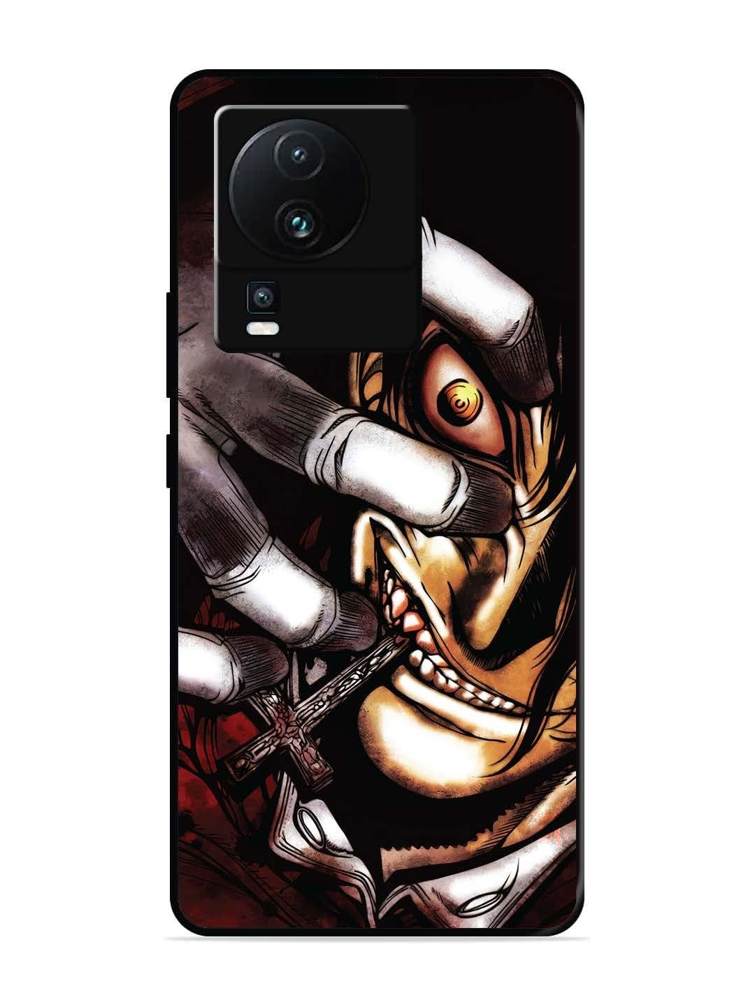 Leeon Printed Case for Iqoo Neo 7 5G | HD Print of Alucard Hellsing | Metal Back + Soft TPU Edges | 360° Full Protection Case