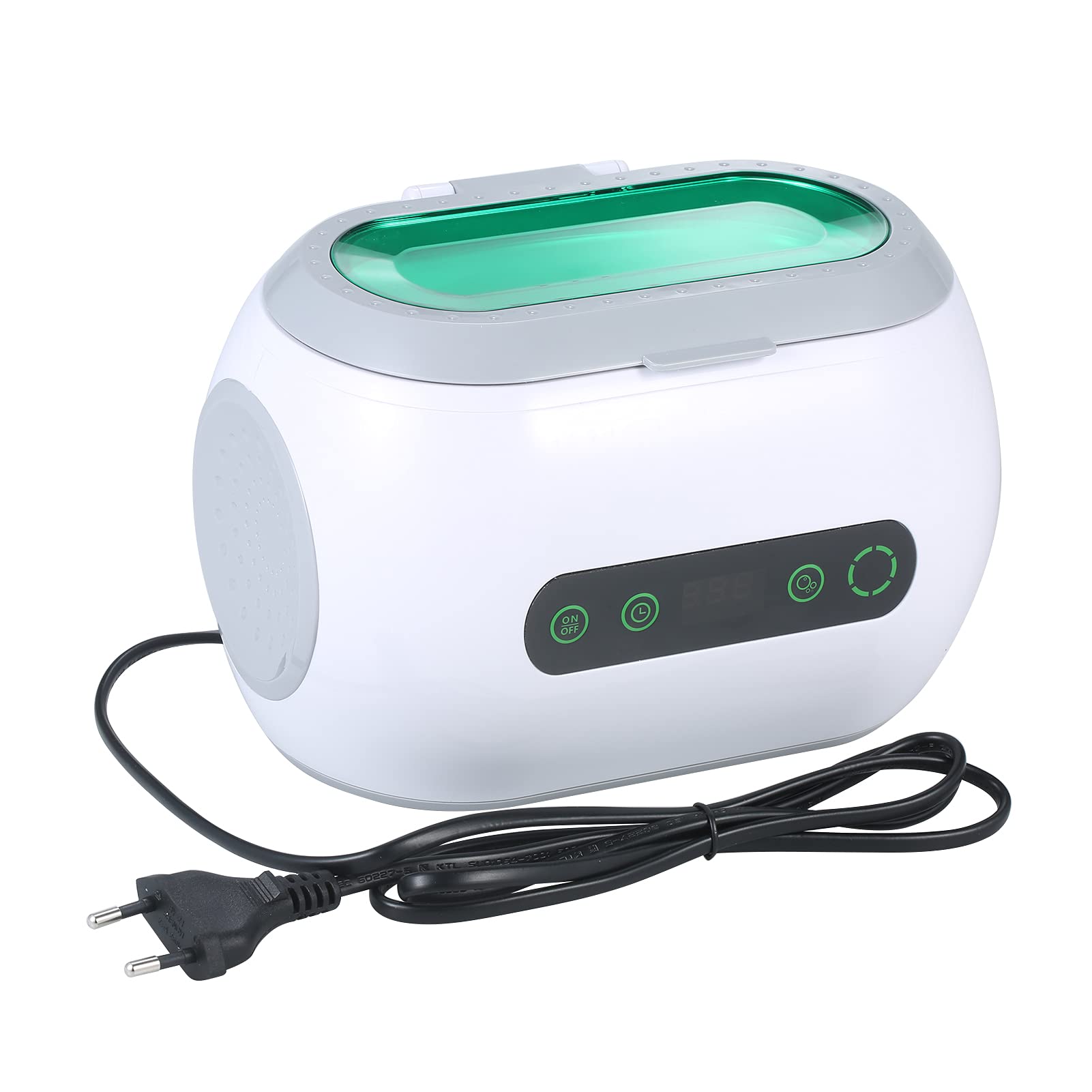 Obery600mL Digital Ultrasonic Cleaner with Degassing Function Household Glasses Cleaning Machine with Stainless Steel Tank Jewelry Cleaning Tool Toothbrush Cleaning Instrument EU Plug