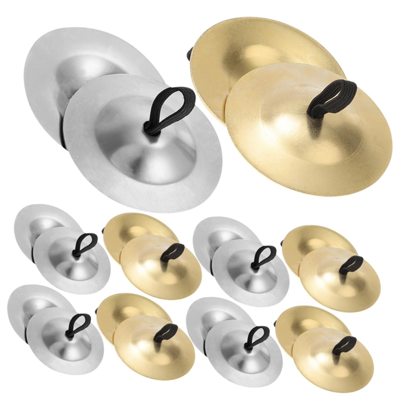 VICASKY Belly Dancing Finger Cymbals 10 Pairs Mini Iron Boys and Girls Cymbals Music Toys for Boys and Girls