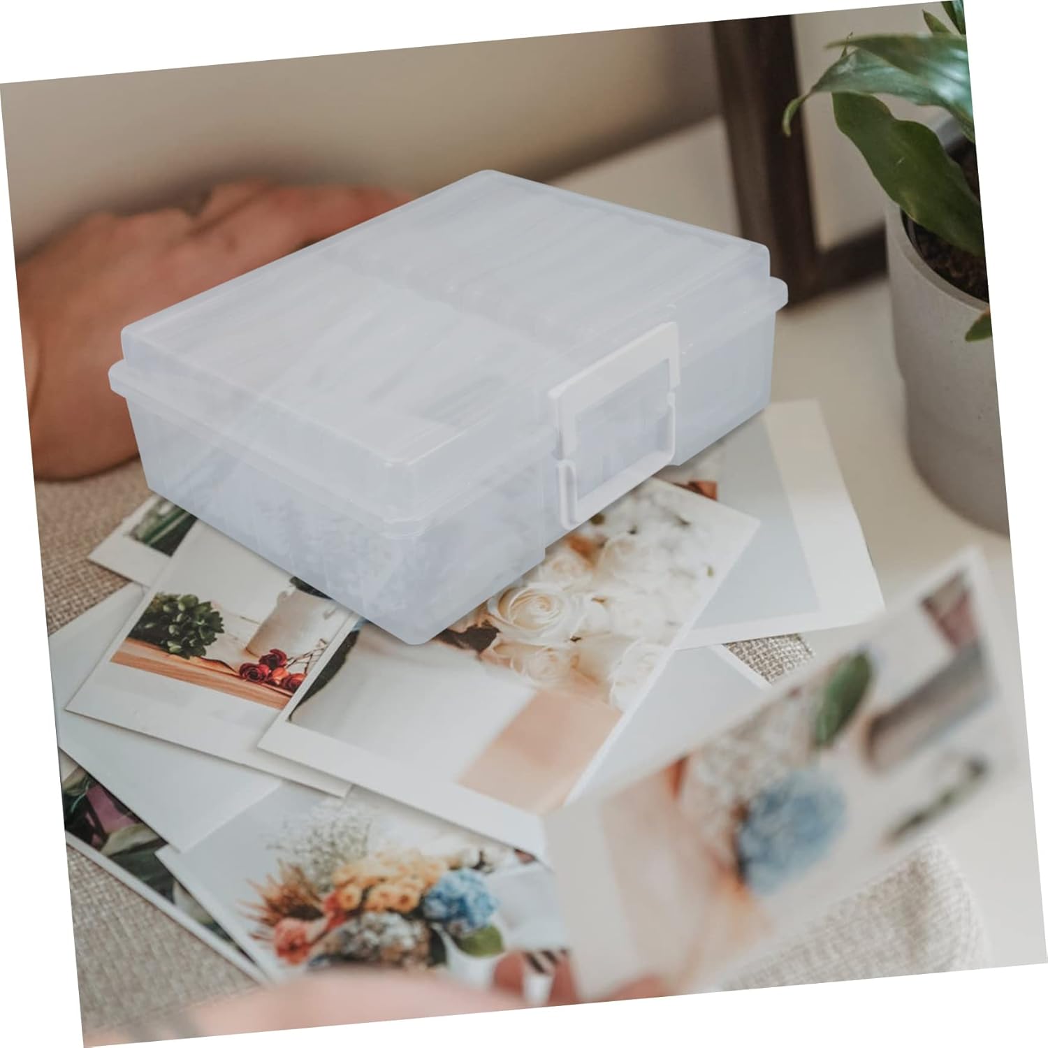 1pc Transparent Photo Storage Organizer Multifunctional Photo Case for Secure Storage of Pictures Family Postcards and More and Easy to Clean