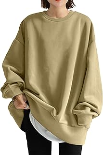 [7-livehouse] トレーナー レディース 秋冬 スウェット おしゃれ ゆったり 無地 レディース トップス 長袖 秋服 重ね着風 プルオーバー 大きいサイズ 体型カバー ファッション きれいめ 通勤 普段着 カジュアル