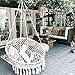 Sonyabecca Hammock Chair Macrame Swing 265 Pound Capacity Handmade Knitted Hanging Swing Chair for Indoor/Outdoor Home Patio Deck Yard Garden Reading Leisure Lounging (Not Included Cushion or Pillow)