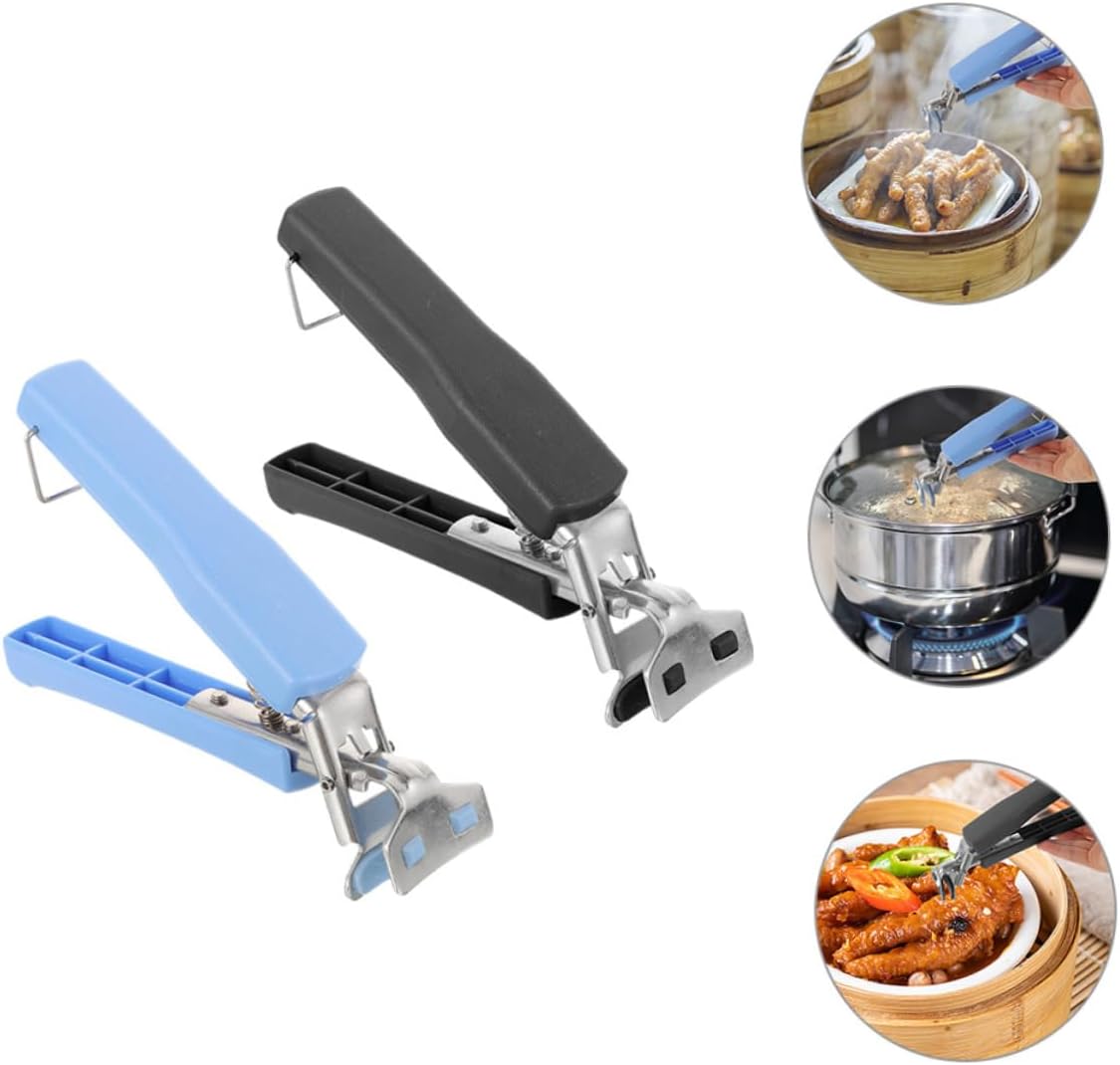 2pcs Anti-scalding Hot Plate Gripper Kitchen Plate Lifter Clamp for Safe Handling of Hot Dishes Versatile Tableware Clip for Camping and Cooking