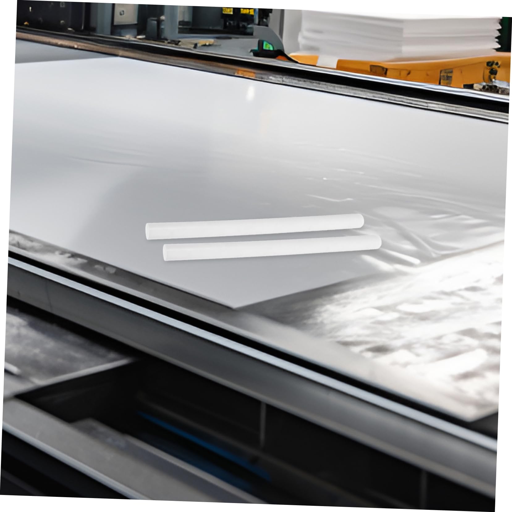 FUNOMOCYA 3pcs Pom Rods 0.75in Diameter x 12in Length Clear White Ideal for Milling Welding Turning