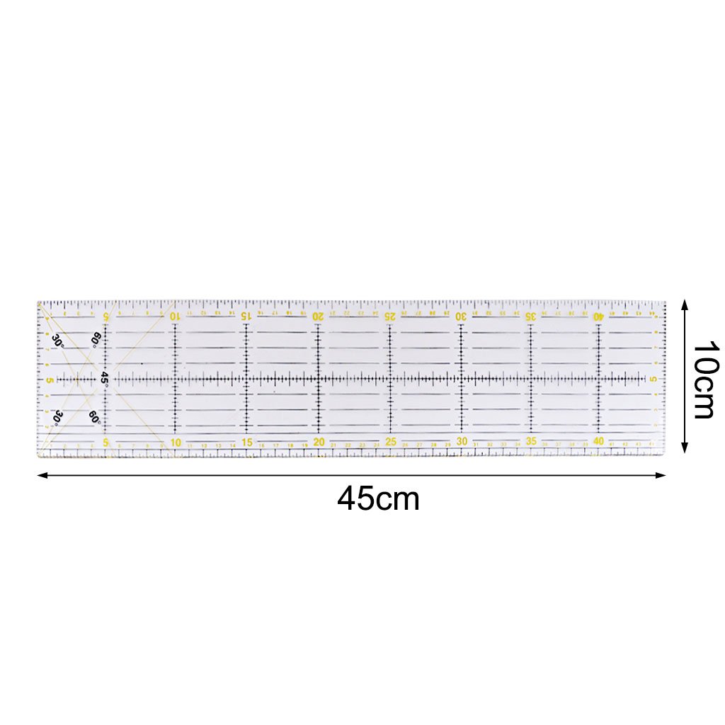 30/45 / 60cm Quilting Cucito Patchwork Righello Utensile da Taglio Spesso Trasparente Fai da Te