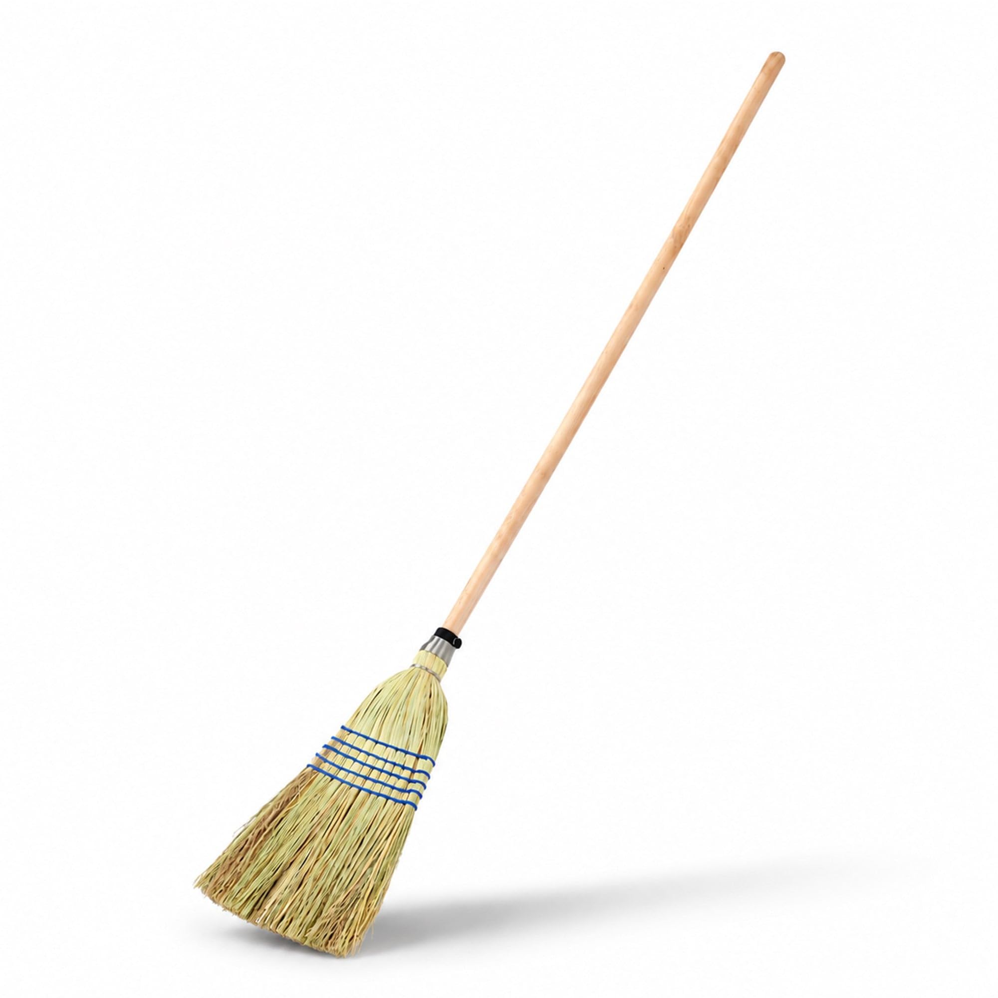 Oypla Coco Equestrian 150cm Grass Straw Stable Broom with Handle