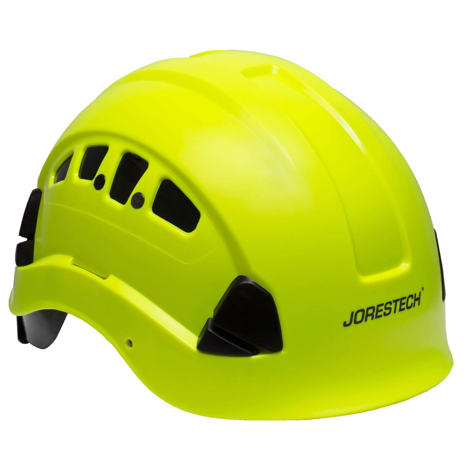 PPE by JORESTECH - ABS Work-At-Height and Rescue twardy kapelusz szczelinowy wentylowany kask z regulowaną grzechotką 6-punktowe zawieszenie ANSI Z89.1-14 (Lime)