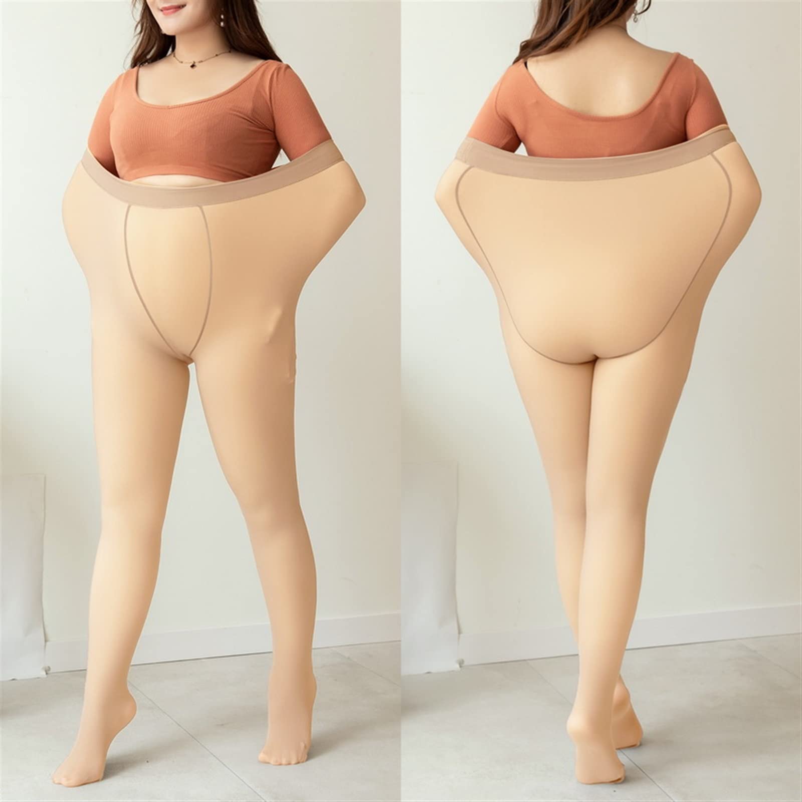 Pantimedias Mujer Calcetín térmico de Invierno Pantalones Medias Forradas Panty Leggings cálidos Medias de Mujer (Color: Púrpura, Tamaño: 80 g Sin vellón) (Púrpura 80 g Sin vellón)