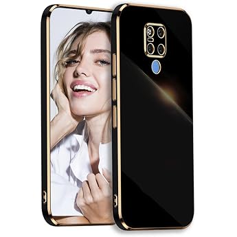 Mobile Phone Case for Huawei Mate 20 X 4G/5G Case Original Girls Galvanised Camera Protection Soft TPU Silicone Protective Case Ultra Thin Case Shockproof Case for Huawei Mate 20 X 4G/5G Black
