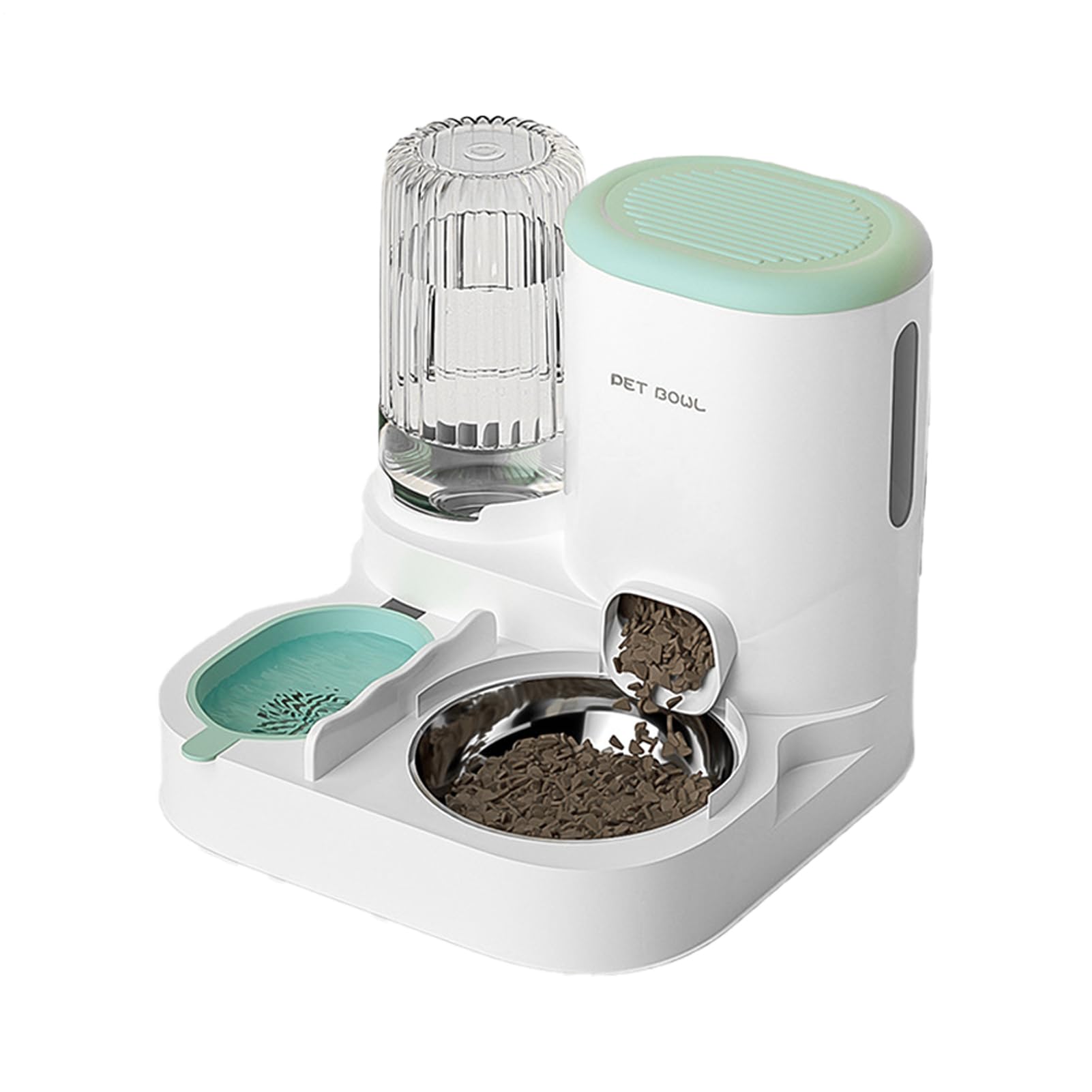 Gamelle automatique pour animaux de compagnie - Distributeur d'eau pour chiens et chats avec capacité | Station d'alimentation et d'eau créative à long terme avec filtre pour aliments humides