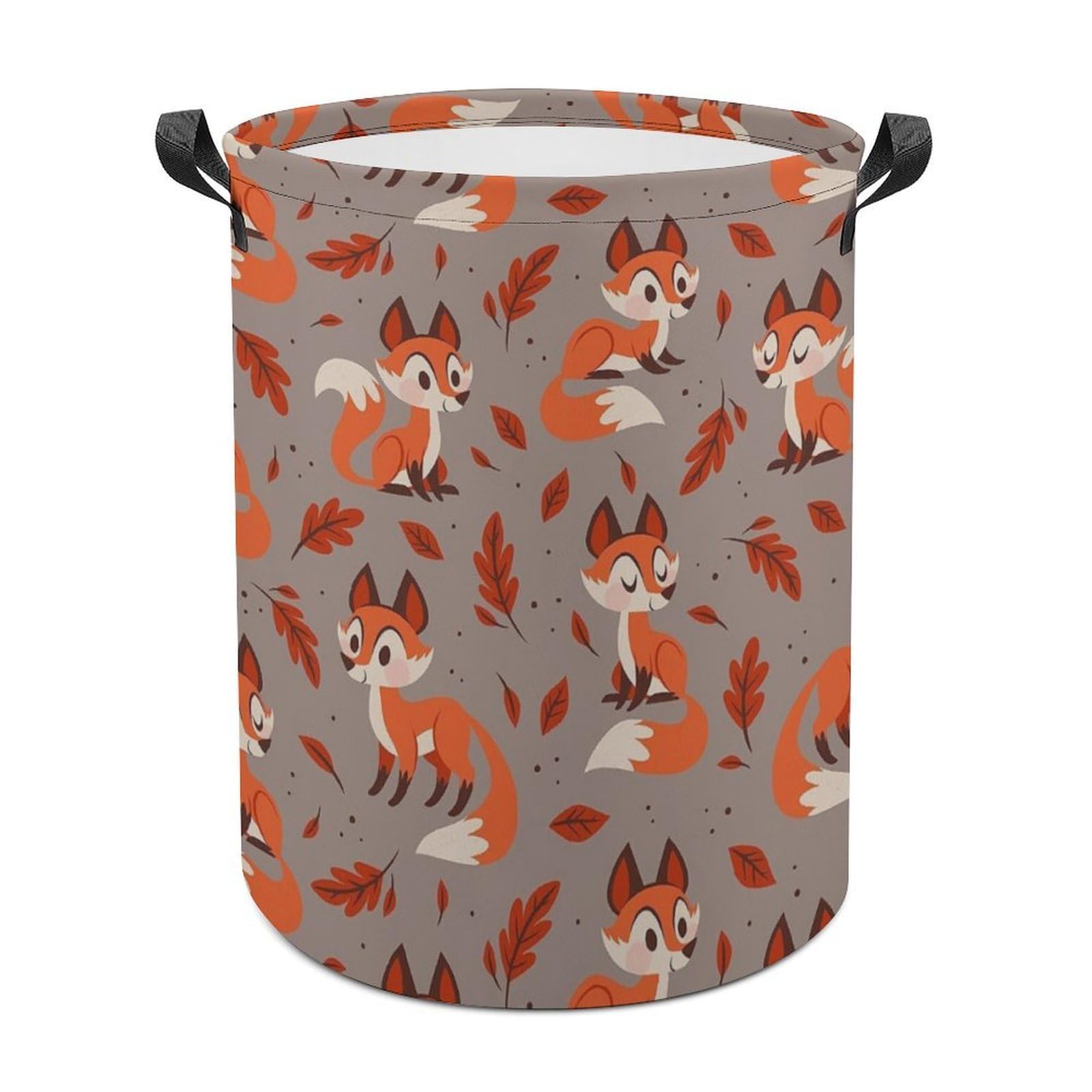 Wlntrophic Laundry Hamper, Cartoon Fox Laundry Basket, Washing Basket with Handle