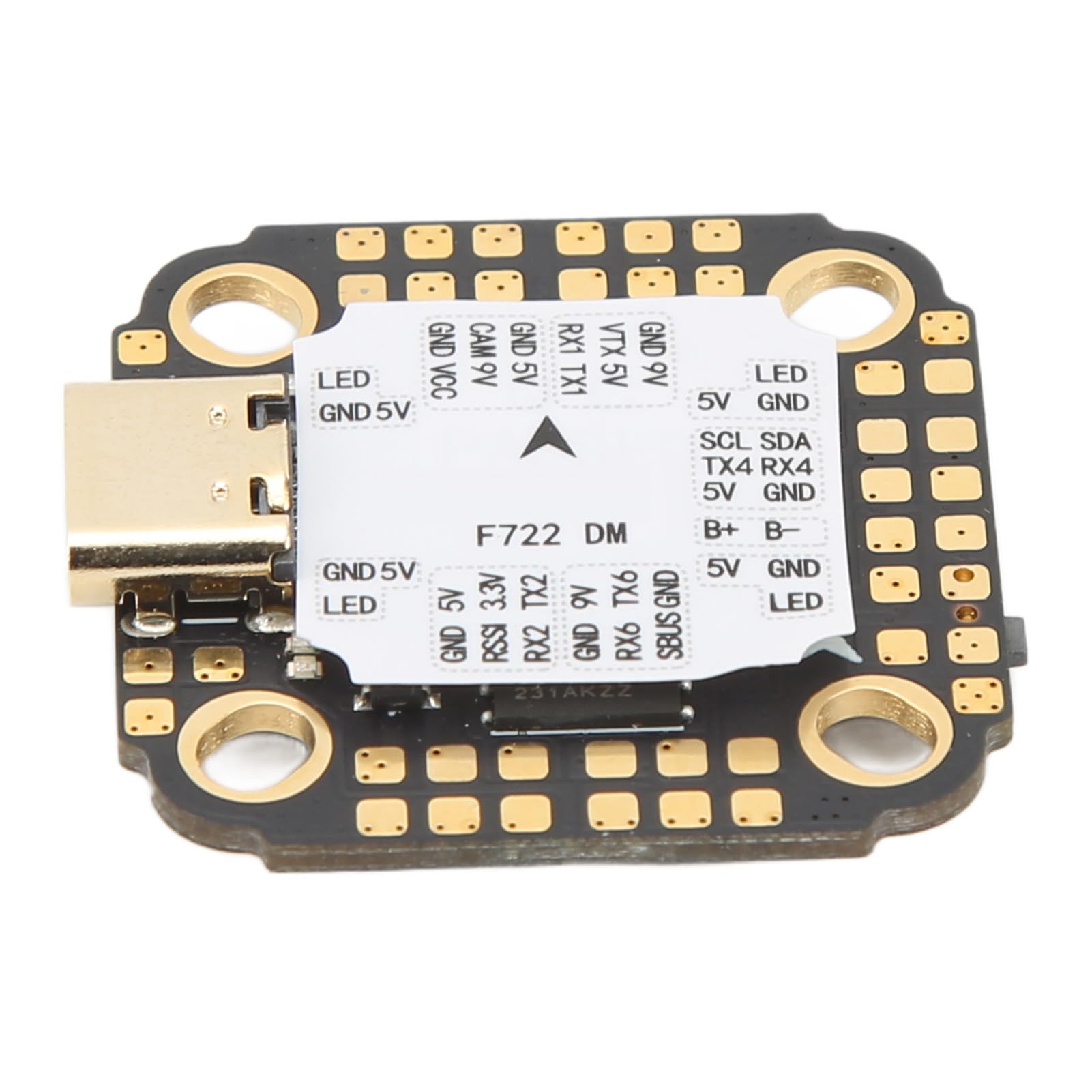 Kontroler lotu UMDHAIYI F722D Mini F7 do drona, wtyczka typu C, lekka konstrukcja, przewód silikonowy, kompaktowy rozmiar do dronów wyścigowych FPV