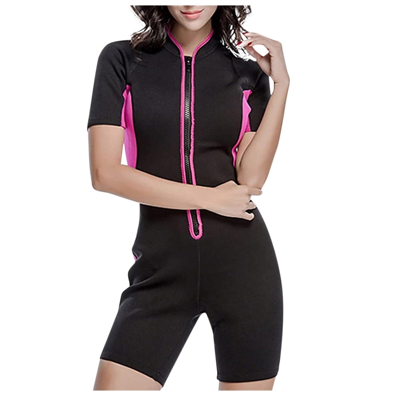 Muta Donna 3 Mm Nuoto Acque Libere Rashguard Sportivo Tuta Surf Sostegno Seno 5 Rash Guard Piscina Costume Intero Acquagym Curvy Corta Mare Anti UV Sub