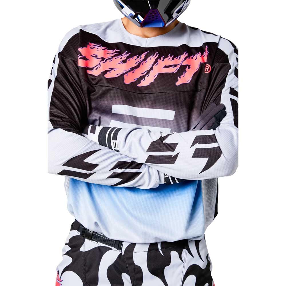Shift MX by Fox Racing White Label Dirt Bike MX Motocross Offroad & ATV Jerseys - Flame Grey/Pink, M