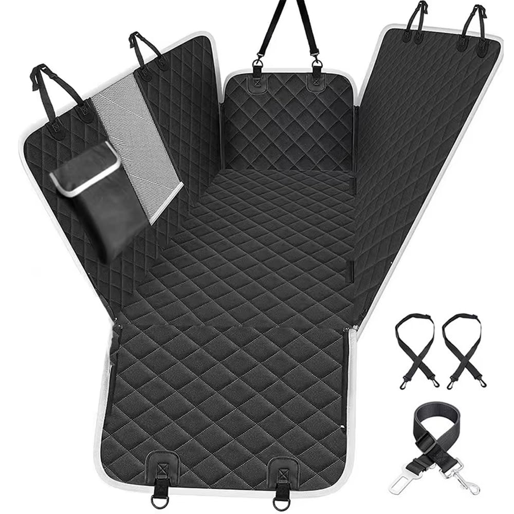 Funda Protector Coche Perros para Jeep WrangIer UnIimited 4(IV) JI 2018-2025 | Funda Protectora para Asientos de Mascotas | con Rejilla Flexible Pasar Aire Impermeable