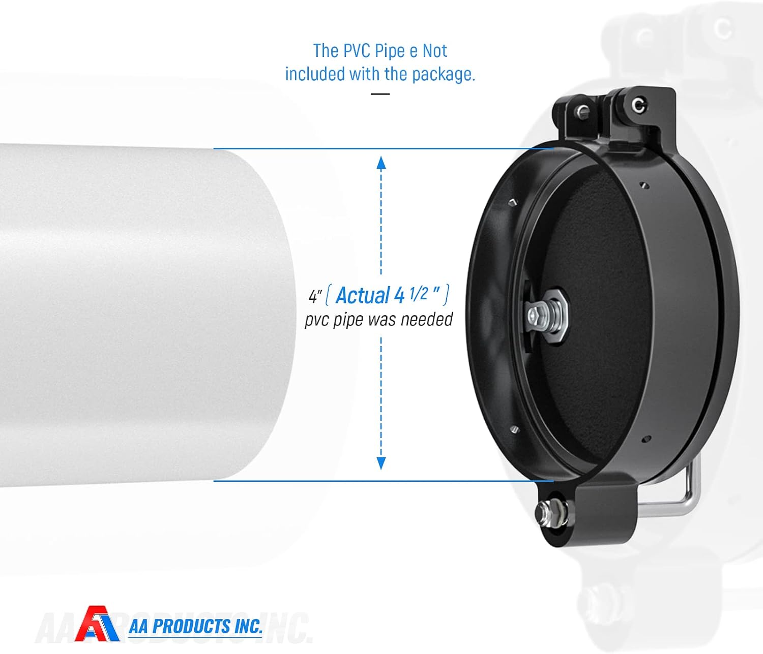 AA-Racks Universal Conduit Carrier Kit Fit 4" PVC Pipe, No Drilling Required, Black