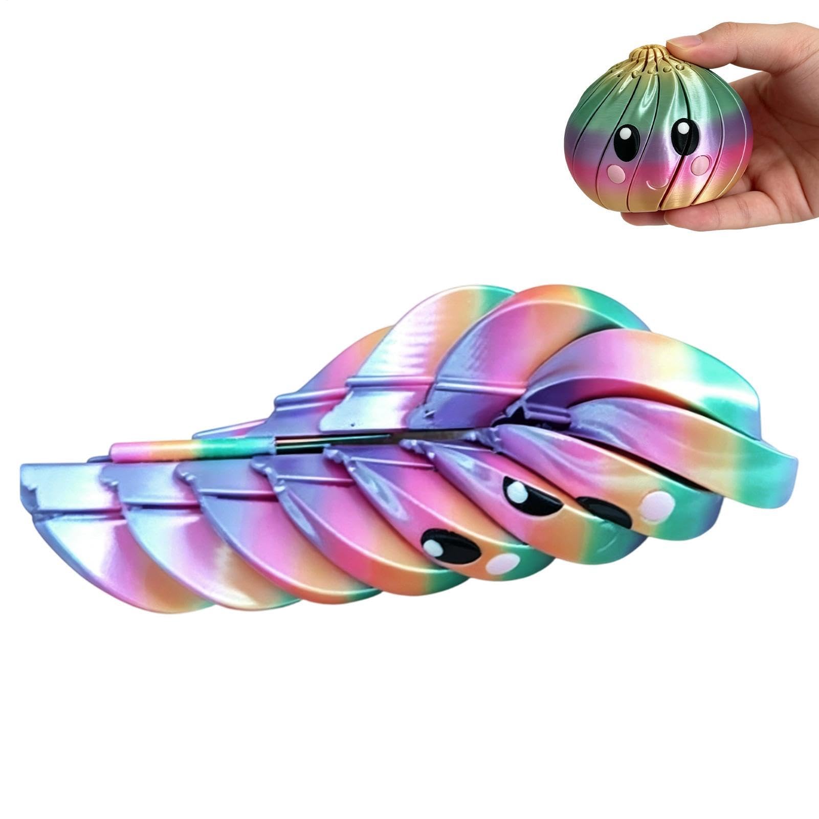 3D Printed Dumpling Toy Twisty Gradient Portable Relaxing Glitter Dumpling