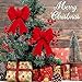 MCEAST 16 Pieces 6.2 x 4.7 Inch PVC Christmas Bows Red Velvet Mini Bows Tabletop Christmas Tree Bows Ornament for Door Window Party Indoor Outdoor Christmas Decorations