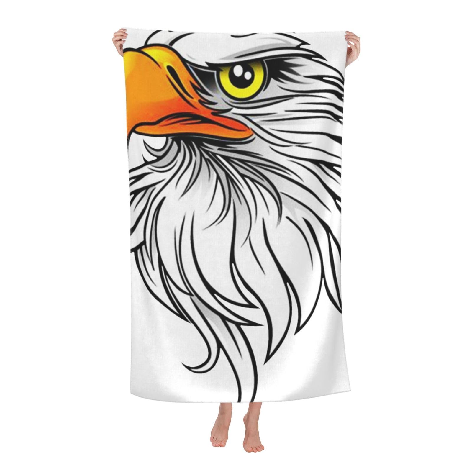 LSRCPD Beach Towel American Bald Eagle Microfiber Beach Towels Blanket Oversized Tropical Big Extra Large XL Pool Towels Quick Dry Sandproof for Women Girls Kids