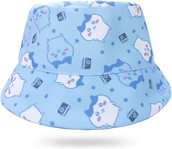 Cartoon Print Bucket Hats for Women Summer Beach Sun Hats Packable Travel Fishing Hiking Outdoor Fisherman Cap