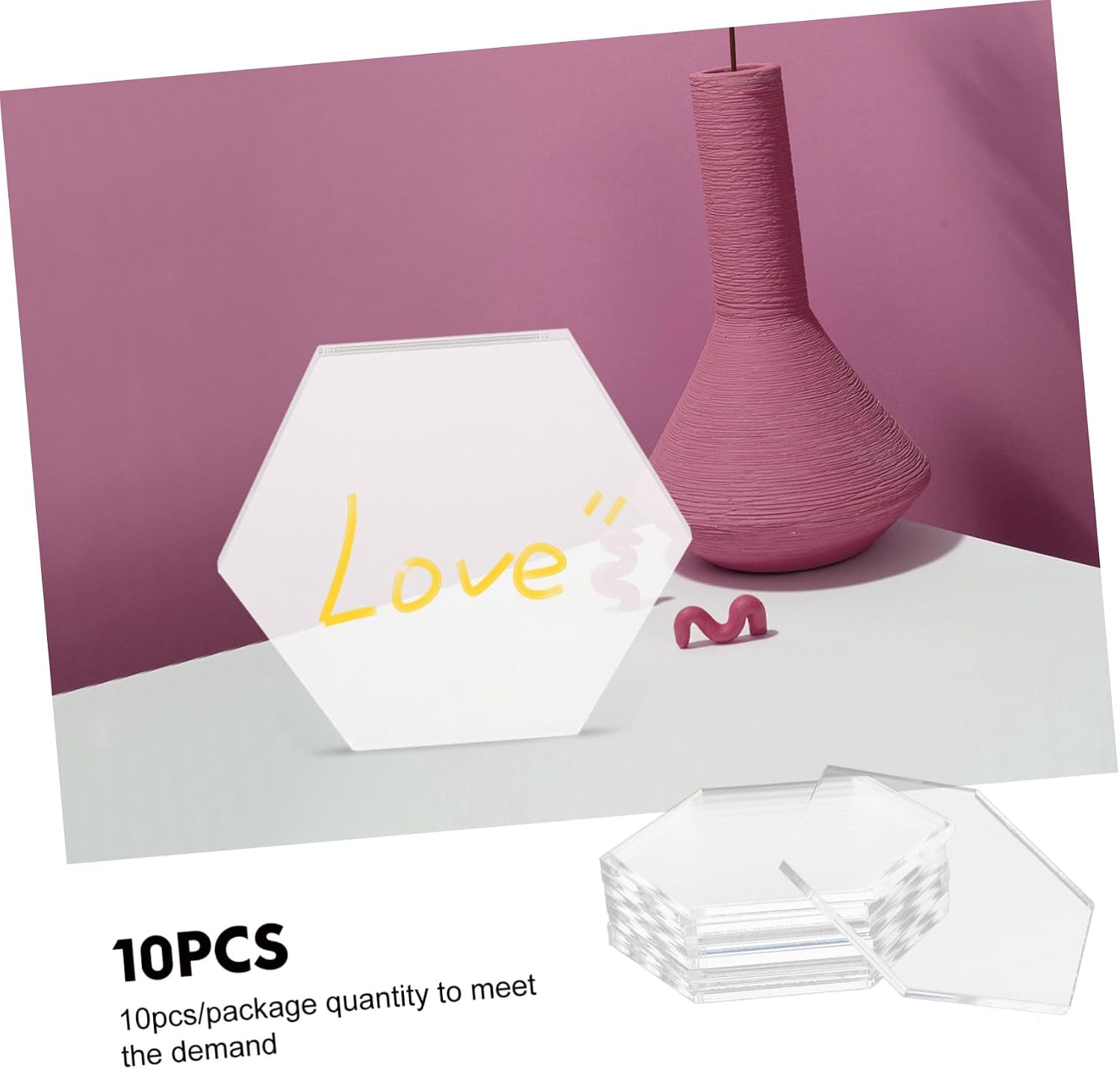 10pcs Acrylic for Crafts Painting Display Thick Transparent Material for Cake Bases Signage and Home Decoration