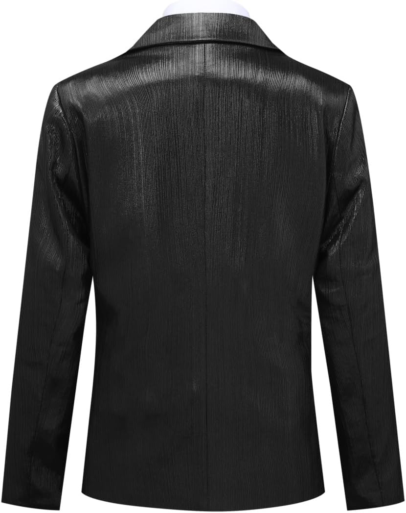 SWOTGdoby Boys Slim Fit Suits 4 Pieces Blazer Vest Pants Bowtie Jacket with Gold Rims for Wedding Party Prom - Image 3