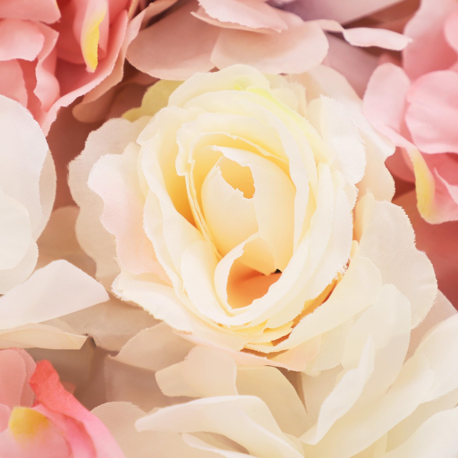 Blumenpaneel, 6 Stück, weiße Rose, künstliche Blumenwand mit Hortensien, Dahlien, Blumendekoration, für Hochzeit, Geburtstag, Party, Seidenstoff, Kunststoff, 60 x 40 cm